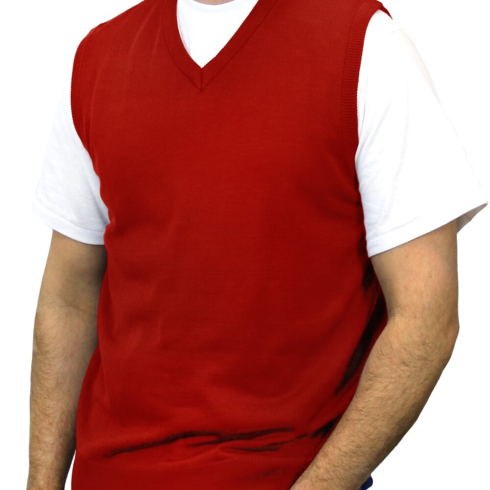 Big and Tall Men's Solid Sweater Vest (SV-243BM)